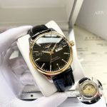 High Quality Replica LONGINES Men's Watch Different Colors Genuine Ieather Strap Different Colors Face Dial Gold Case Watch 40*12mm